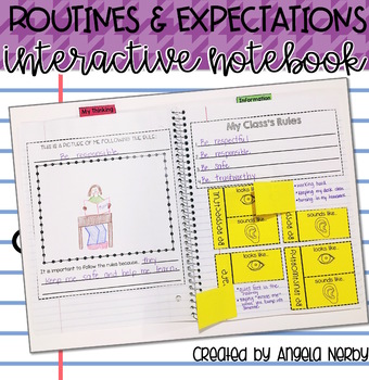 Preview of Back to School Classroom Routines & Expectations Interactive Notebook