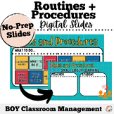 Classroom Routines and Procedures Digital Editable Slides 