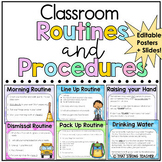 Classroom Routines and Procedures - Posters and Slides