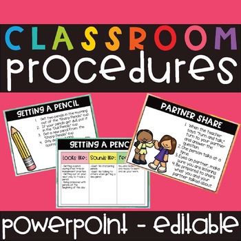 Preview of Classroom Routines and Procedures PowerPoint