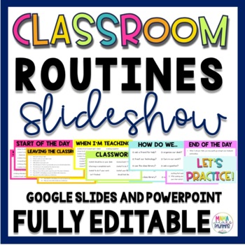 Preview of Classroom Routines and Procedures Powerpoint - EDITABLE