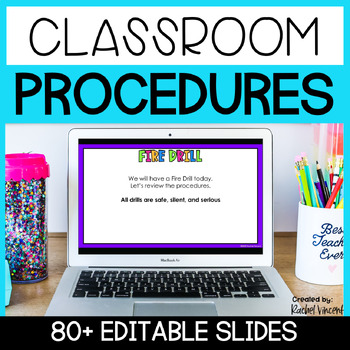 Preview of Class Expectations - Classroom Routines and Procedures PowerPoint - Class Slides