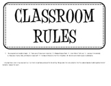 Classroom Rule Cards for your Bulletin Board