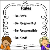 Classroom Rules and Expectations Poster Whole Class Behavi