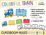 Classroom Rules - Alphabet Train Posters - for decor and f