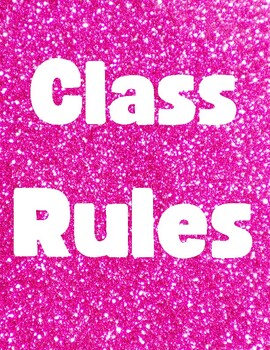 Preview of Classroom Rules Barbie Theme
