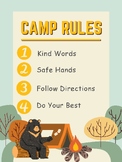 Classroom Rules: Camping Themed