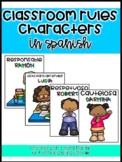 Classroom Rules Characters in Spanish