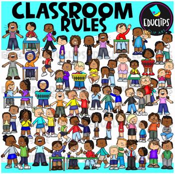 Preview of Classroom Rules Clip Art Set{Educlips Clipart}