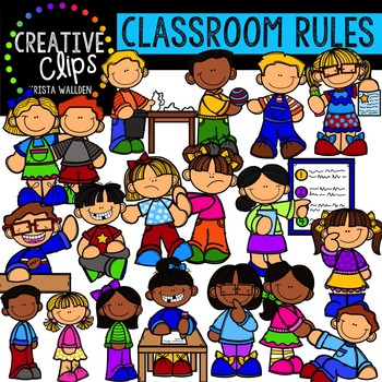 Preview of Classroom Rules {Creative Clips Digital Clipart}