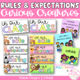 Classroom Rules | Editable & Australian Fonts | Curious Creatures