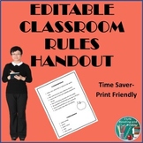 Classroom Rules - Editable for the First Week of School
