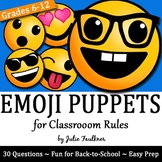 Classroom Rules Emoji Puppets for Back to School for Teens