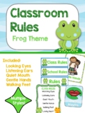 Classroom Rules - Frog Theme
