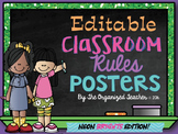 Classroom Rules- Melonheadz Brights Edition -EDITABLE!