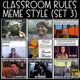 Classroom Rules Meme Style (Set 3)