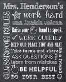 Classroom Rules Personalized Chalkboard Chalk It Up! Poste