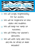 Classroom Rules Poster...