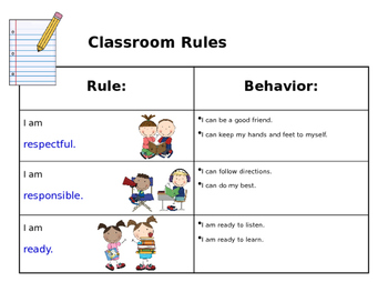 Preview of Classroom Rules Poster