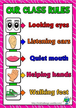 Classroom Rules Poster by ESLChallenge - English Teaching Resources