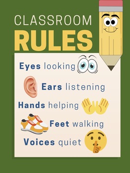 Preview of Classroom Rules Poster