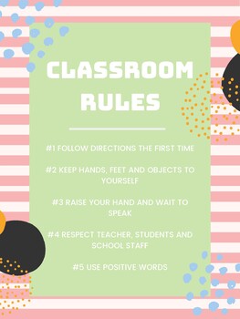 Preview of Classroom Rules Poster