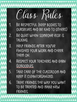 Classroom Rules Poster by Turkey Time | TPT
