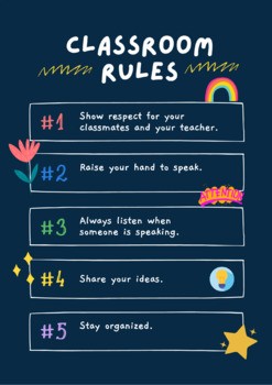 classroom rules poster ideas