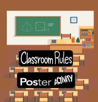 Preview of Classroom Rules Poster Design Activity