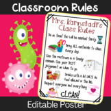 Classroom Rules Poster-Editable