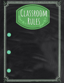 Classroom Rules Poster: Green & Blank