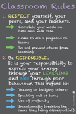 Classroom Rules Poster - Respect and Responsibility