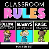 Classroom Rules Posters (Black and Brights)