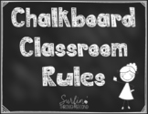 Classroom Rules Posters Chalkboard Edition - Editable