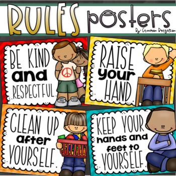 Preview of Classroom Rules Posters EDITABLE Back to School Management Expectations