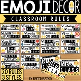 Classroom Rules Posters: Emoji Classroom Decor