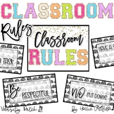 Classroom Rules Posters | Varsity Patch Letters Classroom Decor