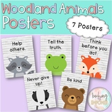 Classroom Rules Posters: Woodland Decor (FREEBIE!)