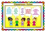 Classroom Rules Posters- child friendly or owls *includes 