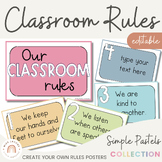 Classroom Rules Posters for Classroom Management | Pastel 