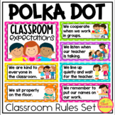 Classroom Rules Posters in Polka Dots
