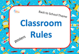 Classroom Rules Posters with Back To School Theme