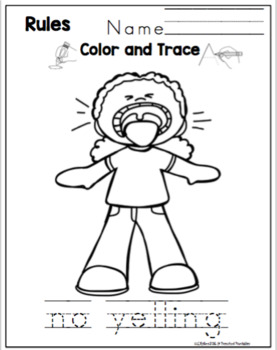 Classroom Rules Printable by Preschool Printable | TpT