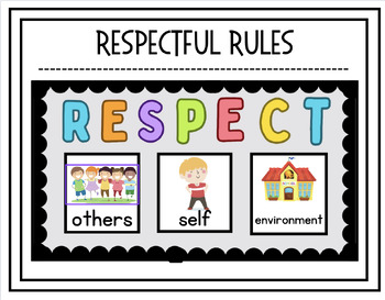 Classroom Rules: Respect by KA Kinder | TPT