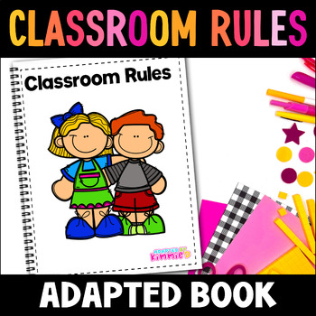 Preview of Rules Social Story for Special Education Classroom Rules Adaptive Book Activity