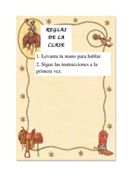 Preview of Classroom Rules - Spanish