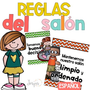 Preview of Classroom Rules Spanish - Reglas del Salon