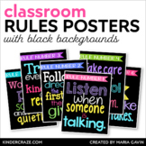Classroom Rules Posters | Classroom Expectations Black Background