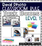 Back to School Classroom Rules Task Boxes Level 1