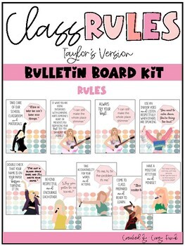 Taylor Swift Eras Tour Classroom Rules (Bulletin Board Set)